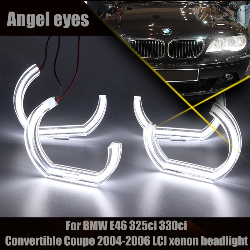 

Halo Ring Day Light DTM U Shape Light DRL Crystal Angel Eyes DTM Style for BMW E46 Convertible Coupe 2004-06 LCI Xenon Headlight