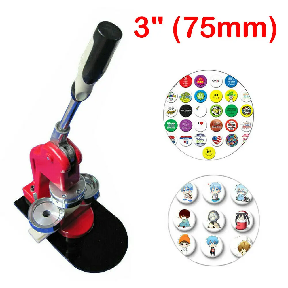 3 Inch Button Badge Maker Machine DIY Button Badge Punch Press Machine With Mold