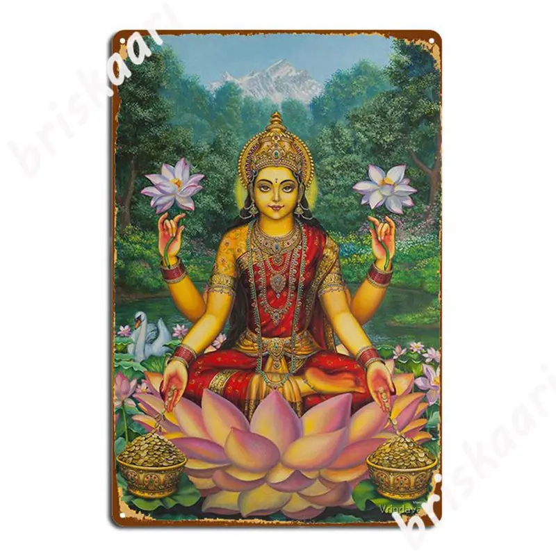 Lakshmi Metal Signs Pub Cave Pub Decoration Mural Painting Metal Posters