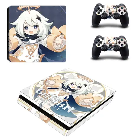 Genshin Impact PS4 Slim Skin Sticker Decal For PS4 Slim Console & Controller Skin