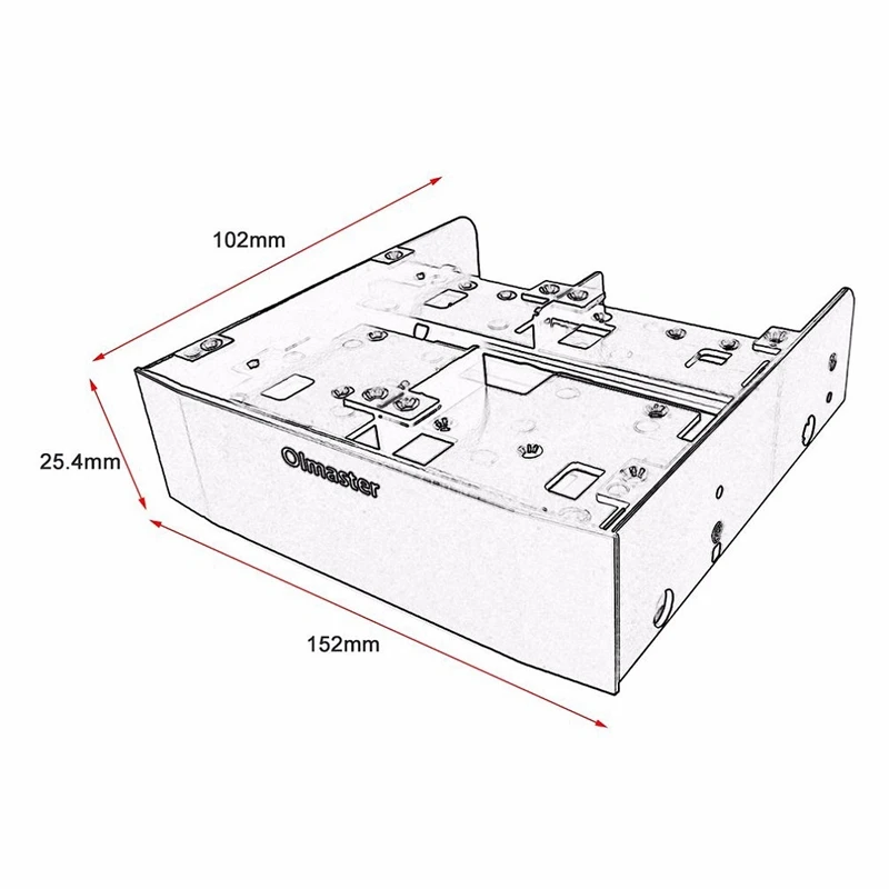 OImaster Multi-funktionale Festplatte Umwandlung Rack Standard 5,25 Zoll Gerät Kommt mit 2,5 zoll/3,5 zoll HDD montage schraube