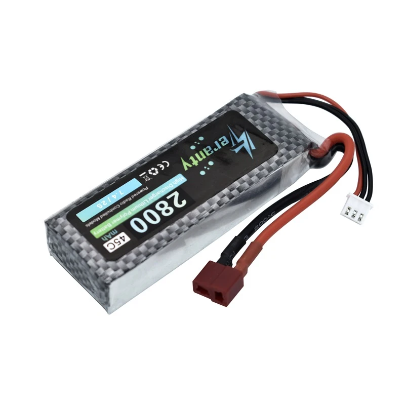 Oryginalny Wltoys 144001 2s 7.4 V 2800mAh akumulator bateria Lipo i ładowarka dla Wltoys 1/14 144001 RC samochodów łódź bateria Lipo