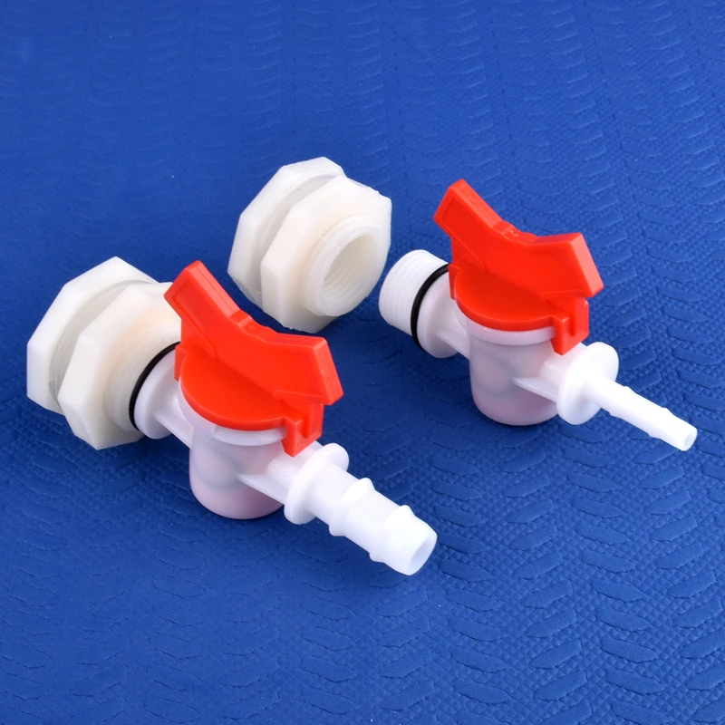 1~30 Sets/lot G1/2 To 4~20mm Water Tank Connector POM Valve Set Aquarium Tank Joint Drip Irrigation Garden Water Pool Hose Joint