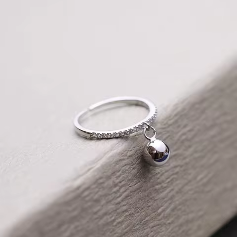 Geometric bell zircon Minimalist Ring 925 Sterling Silver For Women Birthday Party Fashion jewelry New 2020 Gift