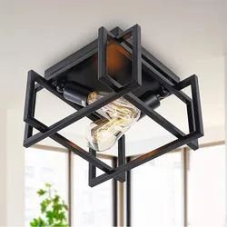 Vintage Chandelier For Living Room Bedroom Study Home Ceiling Lamp Modern E27 Black Led Ceiling Lights chandelier decoration