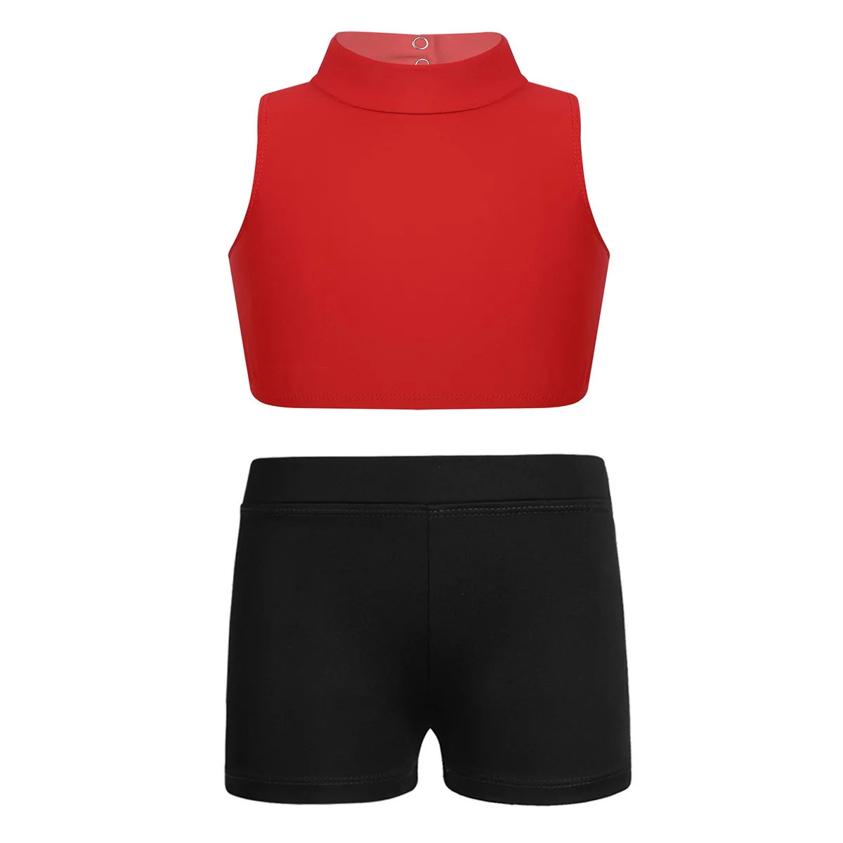 Costume de gymnastique pour enfants, tenue de danse de Ballet, débardeur sans manches, soutien-gorge court avec short, ensemble de vêtements de Fitness pour entraînement d'été