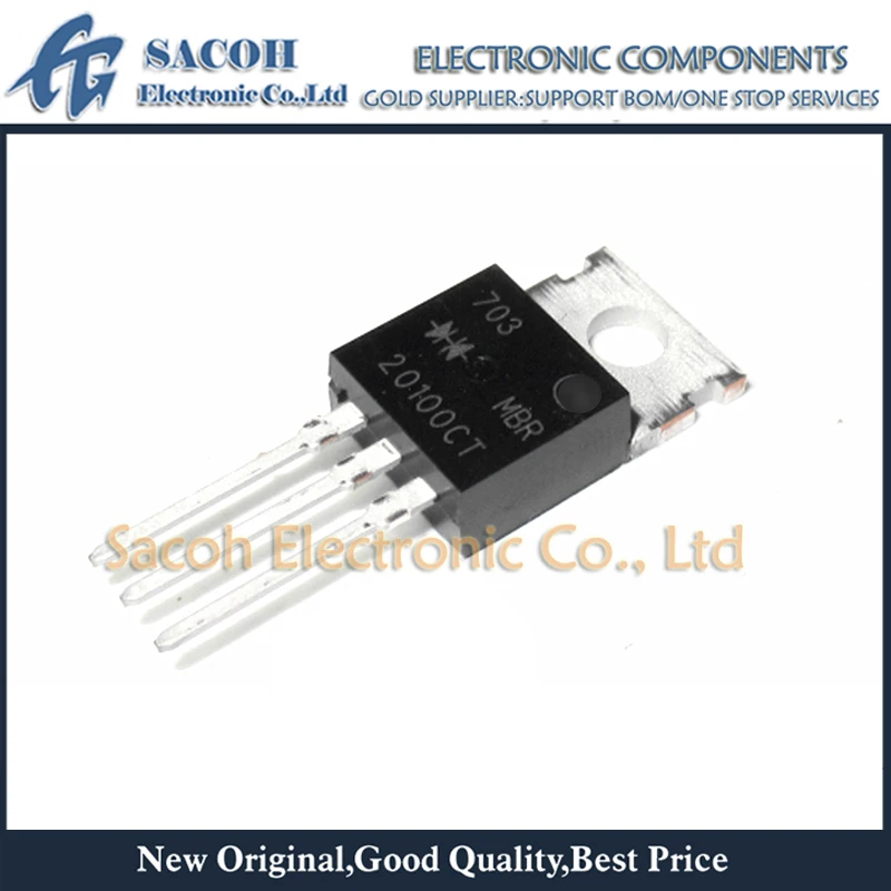 10Pcs MBR20100CT Of MBR20100CTP Of MBR20100 20100 Tot-220 20A 100V Schottky Diode