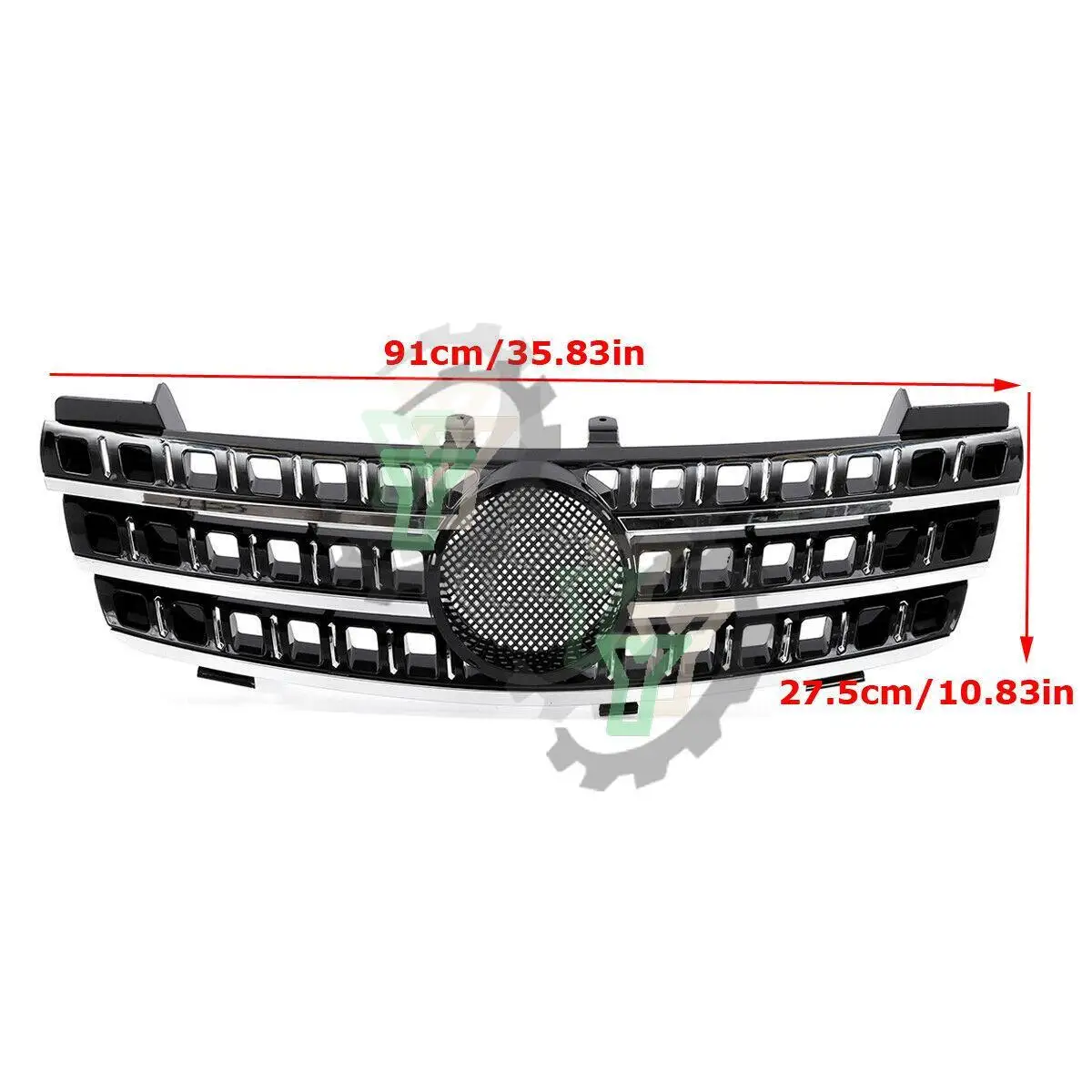 Car Front Bumper Grille Upper racing Grill For Mercedes-Benz ML-Class W164 ML320 ML350 ML550 2005 2006 2007 2008（With Emblem)