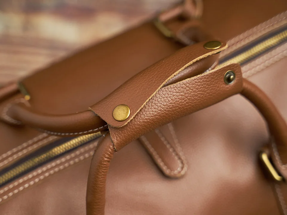Männer Reisetasche Aus Echtem Leder Casual Hand Gepäck Tasche Hohe Kapazität Duffle Schulter Schuh Tasche Für 17 Zoll Laptop NUPUGOO – Detail 34