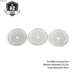 3Pcs Kitchen Supplies Reusable Stainless Steel French Press Coffee Maker Detachable Mesh Filter Coffee Press Filter Coffee Tool