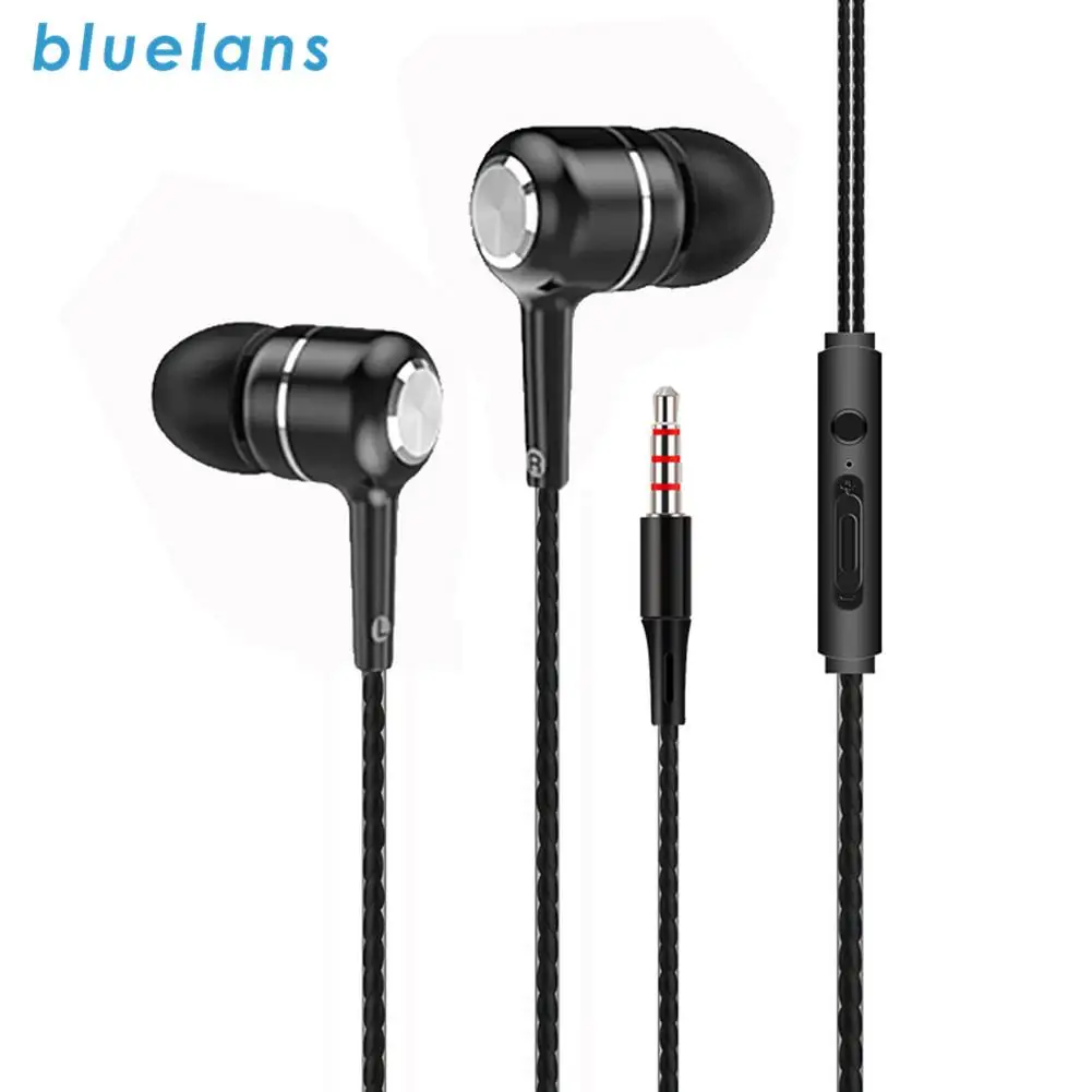 Dual-Dynamics Headphones In-Ear Wired High-Quality Mobile Phone PUBGM Gaming e-Race Bass Earphones Noise Reduction With Mic