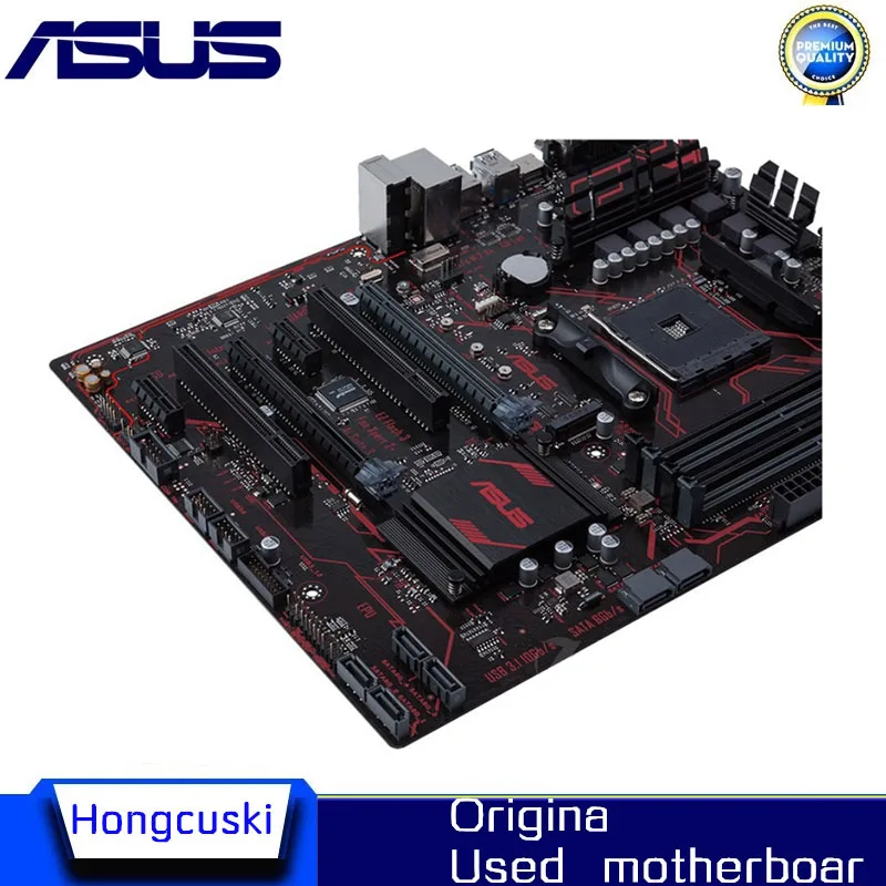 Imagem -04 - Usado para Asus Prime B350-plus Original Placa-mãe Soquete Am4 Ddr4 B350 Desktop Placa-mãe