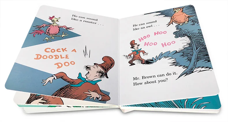 Mr. Brown Can Moo! Can You? Dr. Seuss's Book of Wonderful Noises English Language Montessori Classroom Reading Books for Kids