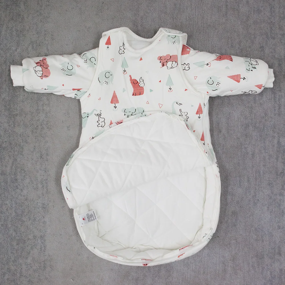 Baby Wearable Blanket Quilt Baby Sleeping Bag For Children Sleepwear Newborns Baby Changing Diaper Detachable Sleeves New