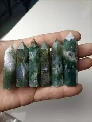 

3pcs Natural crystal column water grass agate crystal column primary source