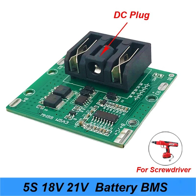 5S 18V 21V 20A Li-Ion Lithium Battery BMS 18650 Battery Screwdriver Shura Charger Protection Board Fit Turmera