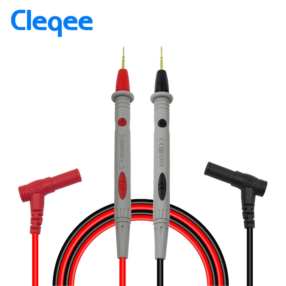 Cleqee-sondas de sonda para multímetro digital, kits de cables de prueba, agujas reemplazables