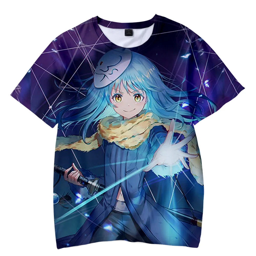 That Time I Got Reincarnated as a Slime Anime T-shirts 3D Prints Women Men Fashion Summer Short Sleeve T shirts