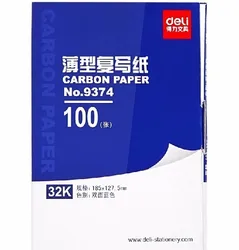 100 adet karbon kağıt 32K boyutu 18.5*12.7cm yüksek kaliteli 3 adet kırmızı karbon kağıdı