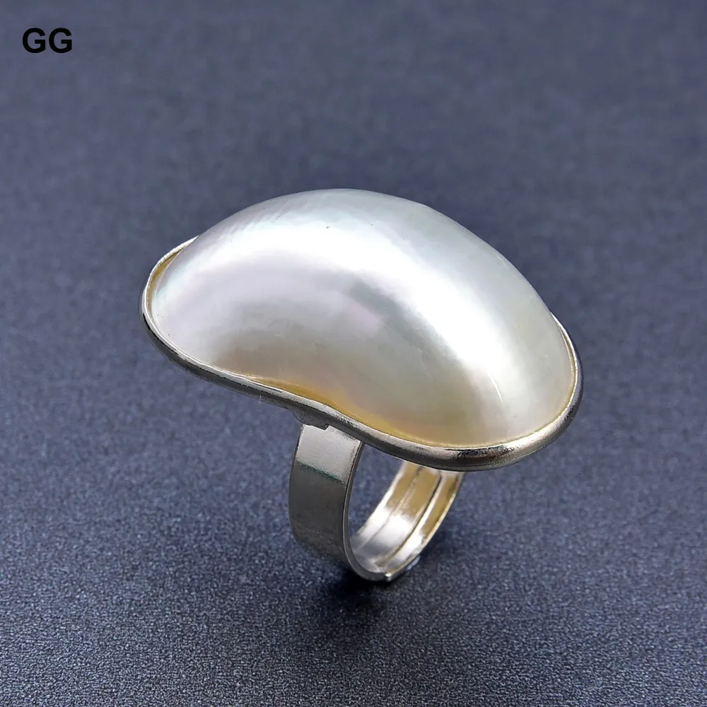 

Кольца GuaiGuai Jewelry из натурального белого перламутра морских раковин, регулируемые