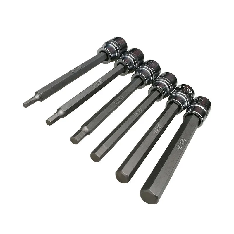 

1PCS 110mm Length 3/8' Drive Hex Bit Sockets H3 H4 H5 H6 H7 H8 H9 H10 Metric Screwdriver Bit Sockets Tool Socket Joint Hexagonal