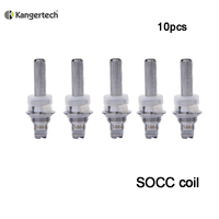 10pcs/lot Original Kangertech SOCC Single Organic Cotton Coil 1.5ohm 1.8ohm 2.2ohm 2.5ohm Kanger Replacement Core Head for Evod