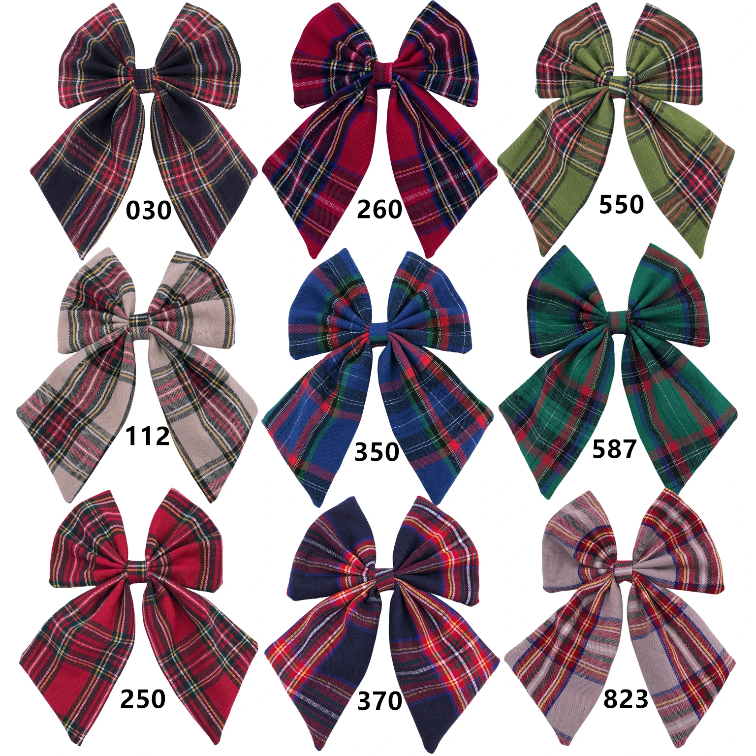 Large Tartan Hair Bows Clips for Baby Girls Teens Preppy Plaid Hair Bow Barrettes Accessories Christmas Gifts