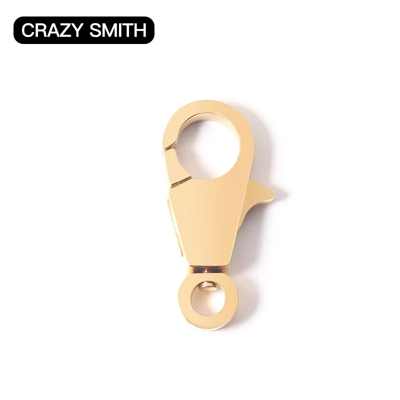 Crazy Smith Unisex Car Key Fob Stainless Steel Key Ring High Quality Key Ring Personality Simple Creative Keychain Gold Silver