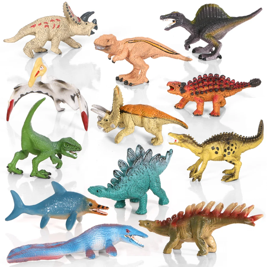 Hand Painted Dinosaur Models,PVC Wild Ainimal Giant Dragon Action Figures Figurine Miniature Models Collection Educational Toys