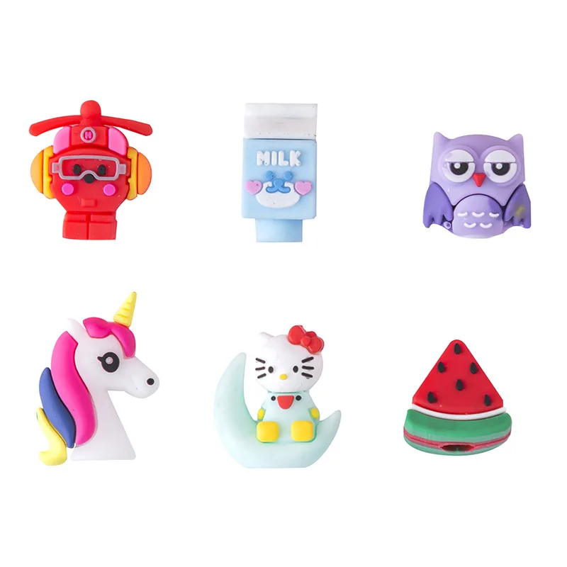 Imagem -05 - Mini Silicone Pen Cap com Frutas e Animais dos Desenhos Animados Caneta Neutra Acessórios Capa Criativa Animal Bonito 50 Pcs