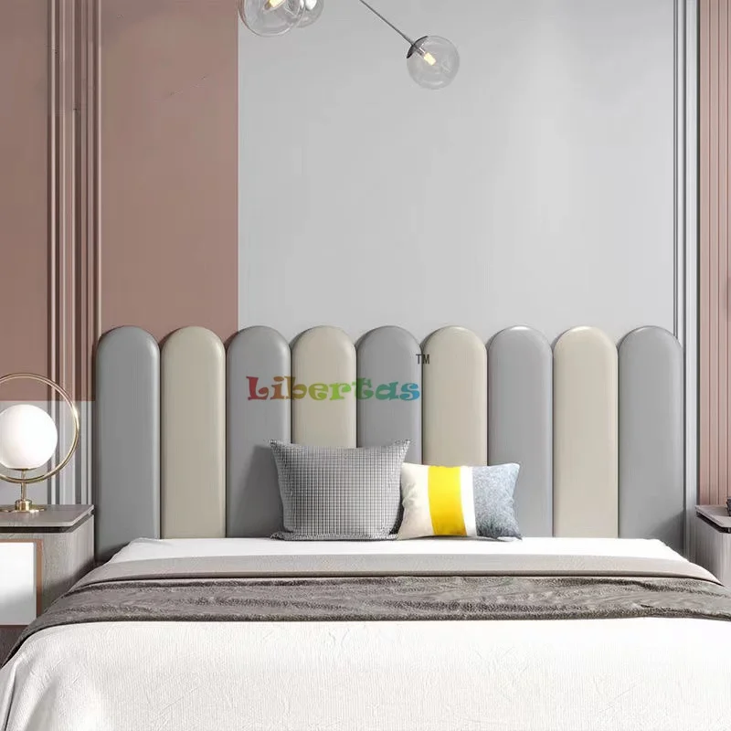 Bedroom Bed Headboard Sofa Background Wall Tatami Soft Bag Children\'s Light Luxury Wall Anti-collision Self-adhesive Home Decor