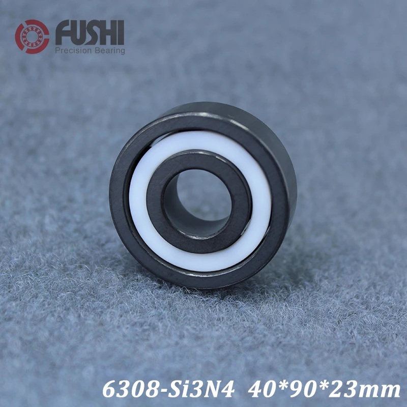 6308 Full Ceramic Bearing ( 1 PC ) 40*90*23 mm Si3N4 Material 6308CE All Silicon Nitride Ceramic Ball Bearings