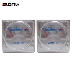 2 adet 40x40mm VU metre ses ölçer seviyesi ölçer kafa elektronik tüp DIY metre gümüş metre kafa