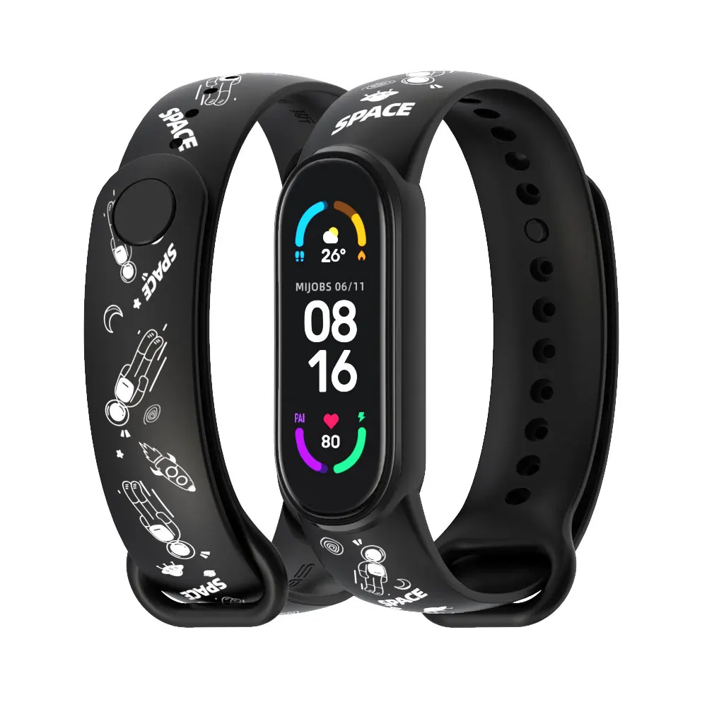 Silicone Strap for Mi Band 5 Mi Band 6 Bracelet Correa for Xiaomi Mi Band 5 Xiomi Watchband Mi Bend 5 Accessories Breathable