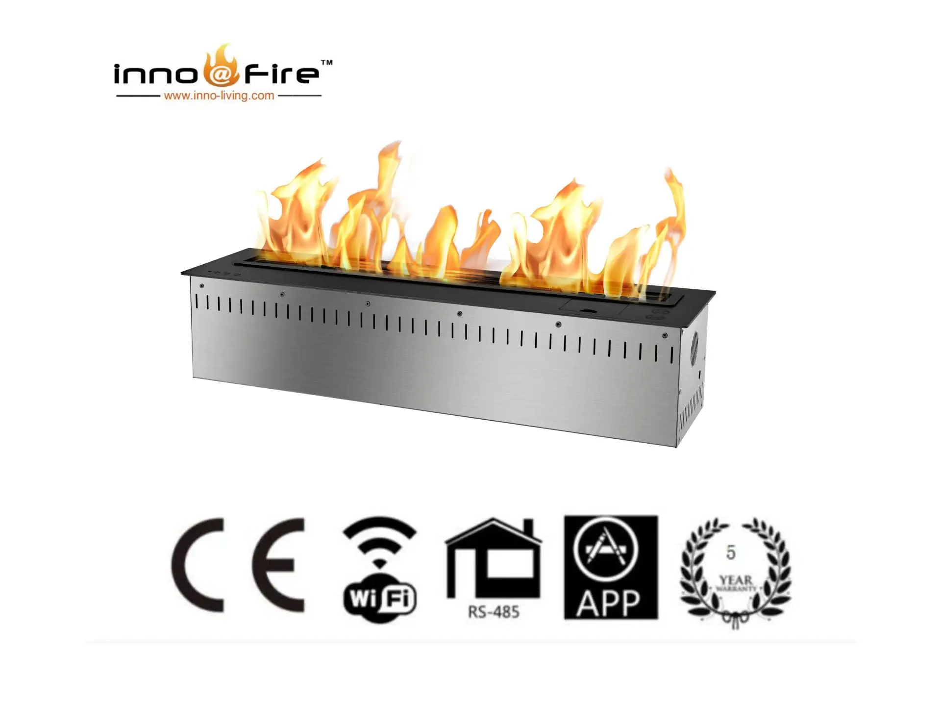 

21 AUG Inno-Fire 30 inch silver or black ethanol fire remote control fireplace for apartment interior