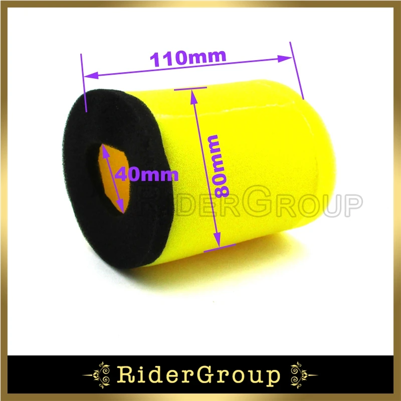 Yellow Air Filter Cleaner For Suzuki Quadrunner 250 King Quad  300 1987-2002 Replaces OEM # 13781-19B00 ATV Quad Parts