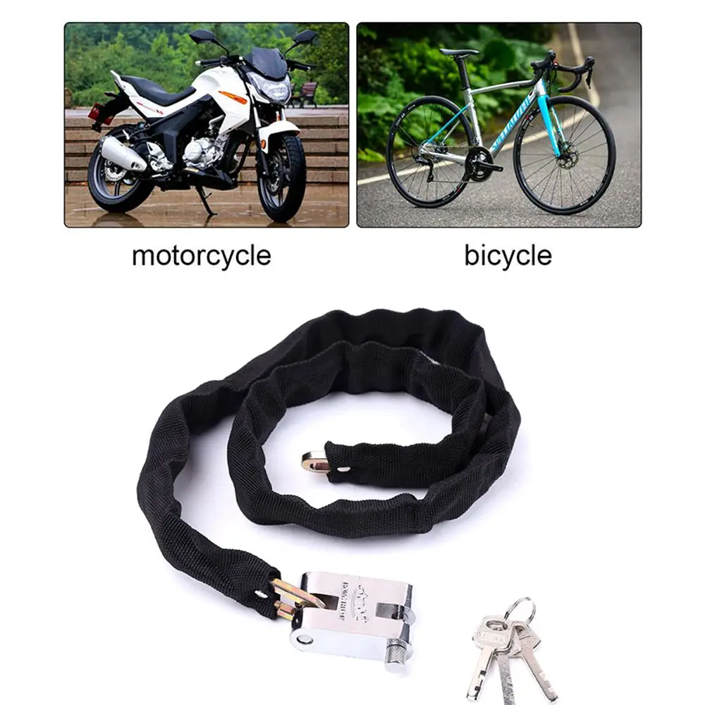 Strong Vehicle Protection Motorcycle Anti-theft Padlock Chain Lock Bicycle Scooter