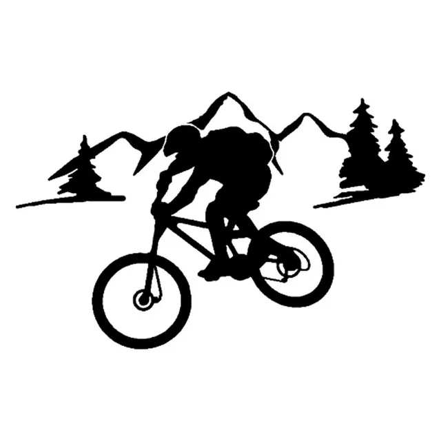 Cozy Riding On A Mountain Path Characteristic Vinyl Car Sticker