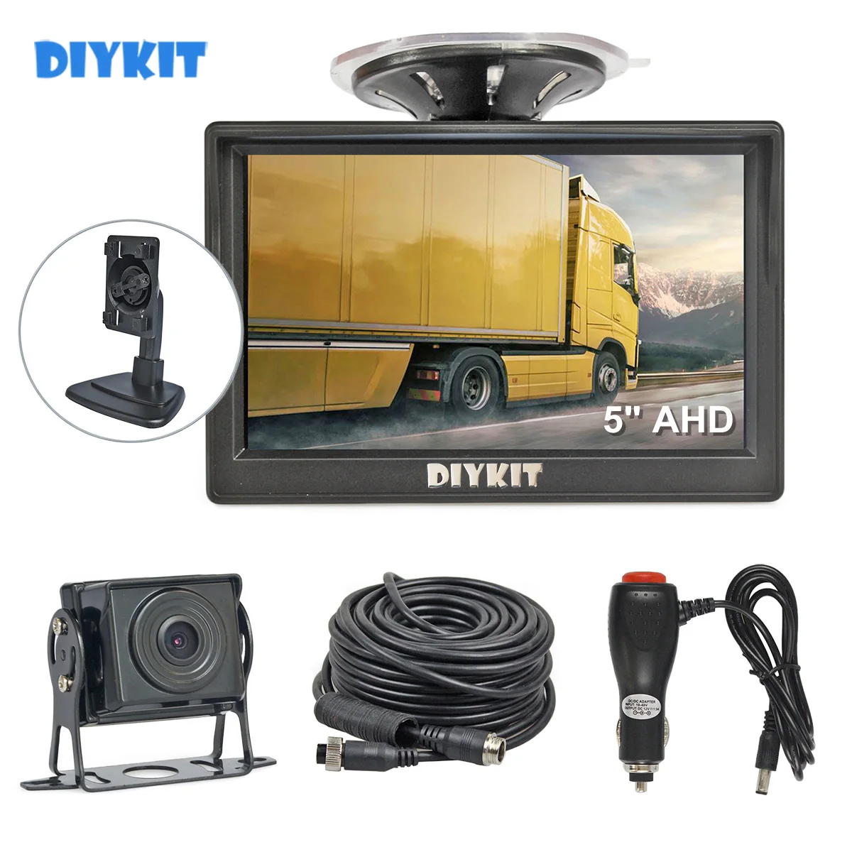 

DIYKIT 1024*600 5inch AHD Car Monitor Rear View Monitor Waterproof Night Vision AHD Backup Car LED Camera Car Charger