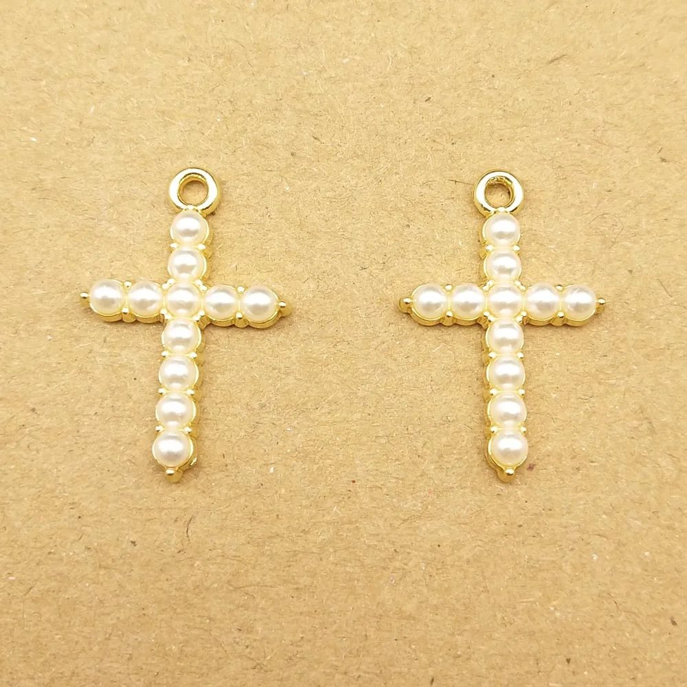 10pcs Cross Charm for Jewelry Making Supplies Earring Pendant Bracelet Necklace Accessories