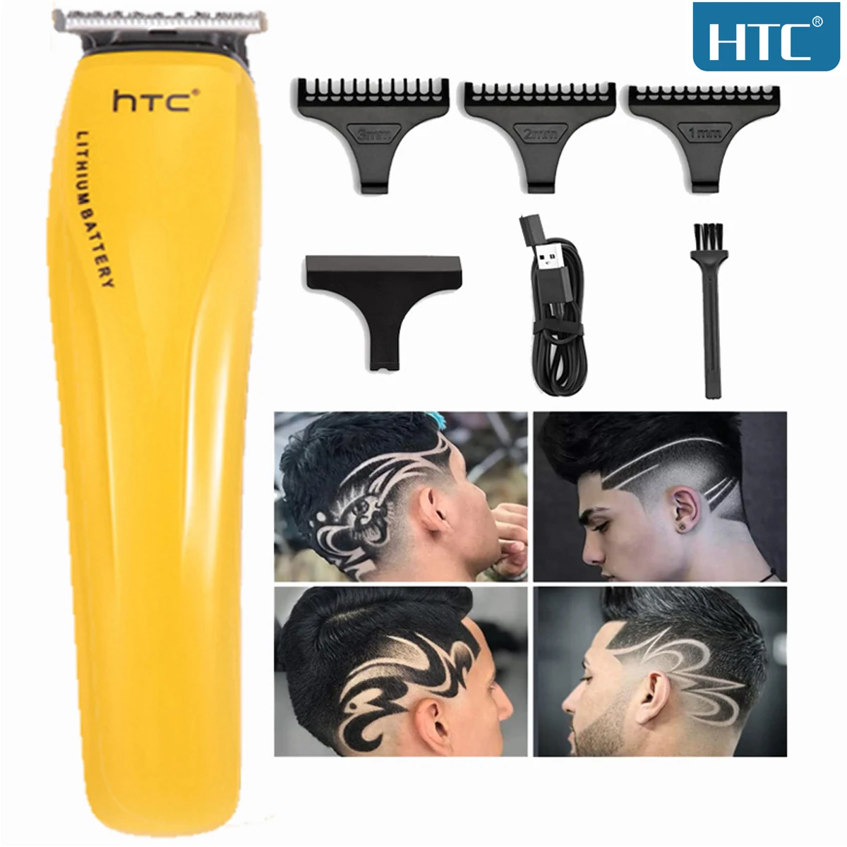 HTC Boost USB Electric Hair Clippers Trimmers For Men Adults Kids Cordless Rechargeable Hair Cutter Machine Professional