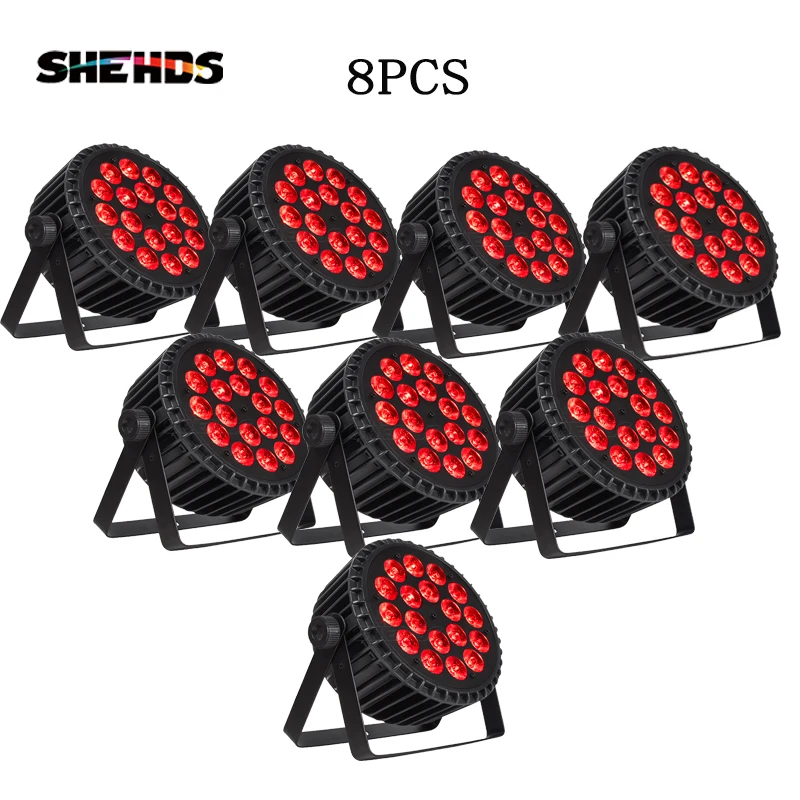 shehds pecas de liga de aluminio led plano par 18x12w rgbw 18x18w rgbwa mais uv iluminacao led dmx512 discoteca profissional palco dj equipamentos 02