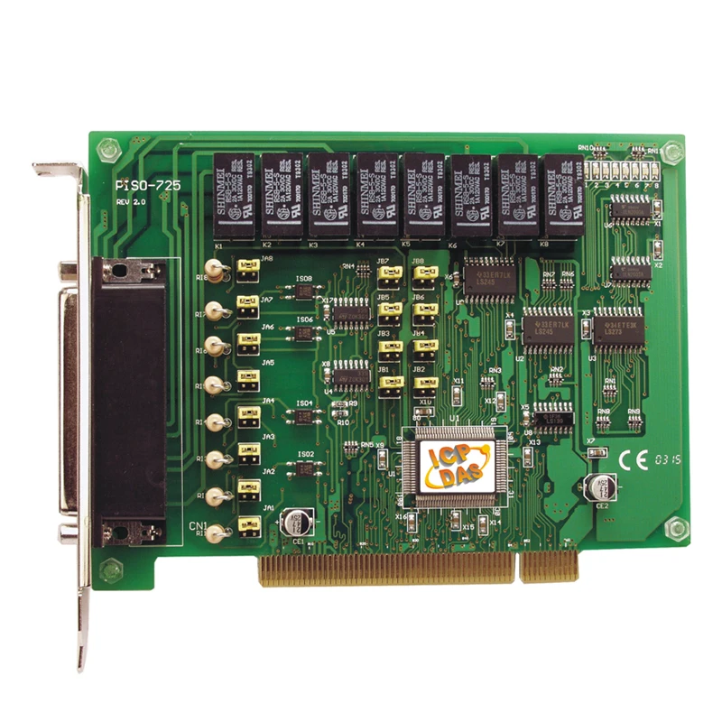 Foto Original para PISO-725, entrada Digital aislada de 8 canales, tarjeta de salida de relé de 8 canales, PCI, nueva
