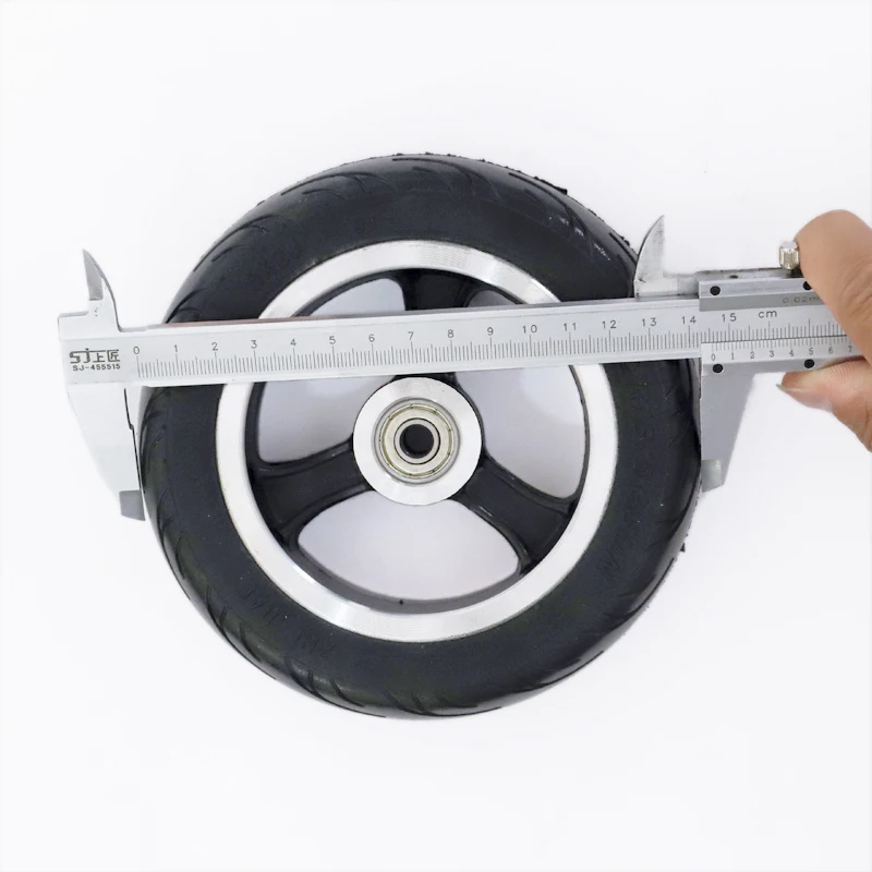 6 Inch Electric Scooter Wheel 6x2 Wheel With Air Tire Solid Tire Metal Hub 608 /628 Bearings 8/10mm Axle Hole Trolley Cart Wheel