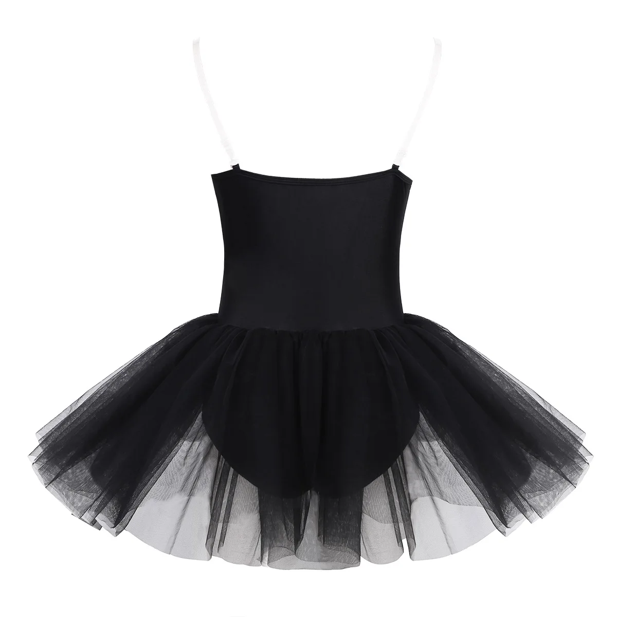 Black Ballet Dance Dress Women Professional Swan Ballet Tutu Skirt Performance Leotard Skirt