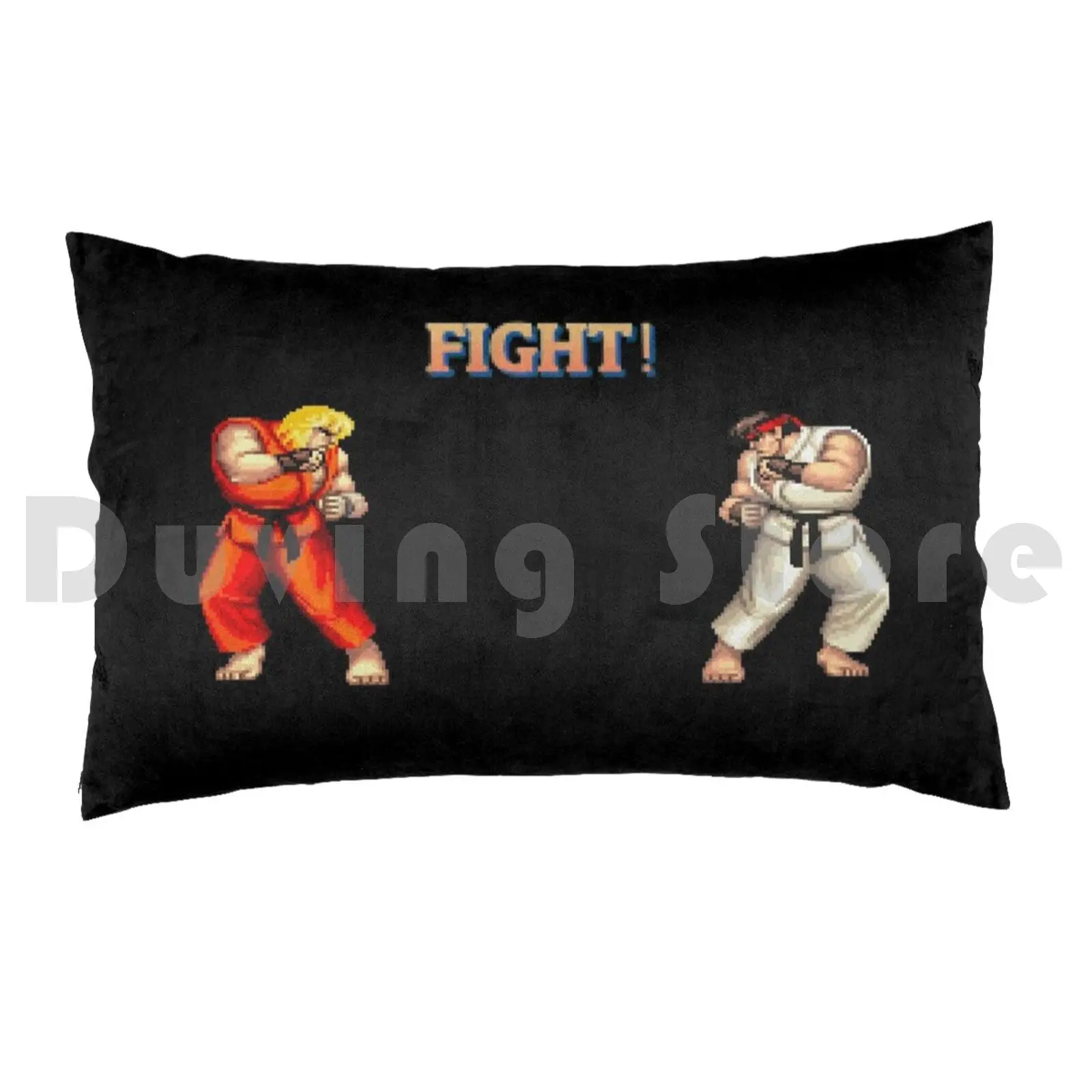 Retro Vintage Ii Original Arcade Cps-1 Version Ken Vs Ryu Pillow Case DIY 50*70 Ii 2 Ryu Ken Arcade Cps 1 World