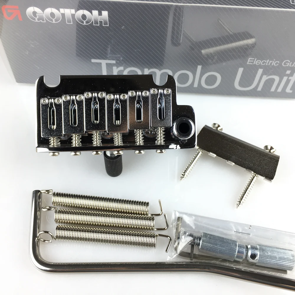 1 Set Genuine Original GOTOH 510T-FE1 2 Points Vintage Style Electric Guitar Tremolo System Bridge MADE IN JAPAN chrome Gold