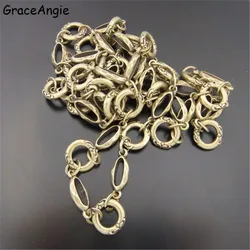 1Meter Böhmen Bronze Silber Farbe Kette Tasche Schmuck Ketten Armband Handgemachte Halskette Kette Halsketten Frauen Vintage DIY