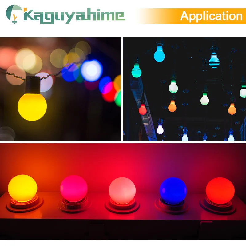 =(K)=  2Pcs Colorful E27 Bulb Led 3W USB Lamp Globe Lampada AC 220V SMD 2835 RGB Flashlight G45 Led Bomlillas KTV Bar Spot Light