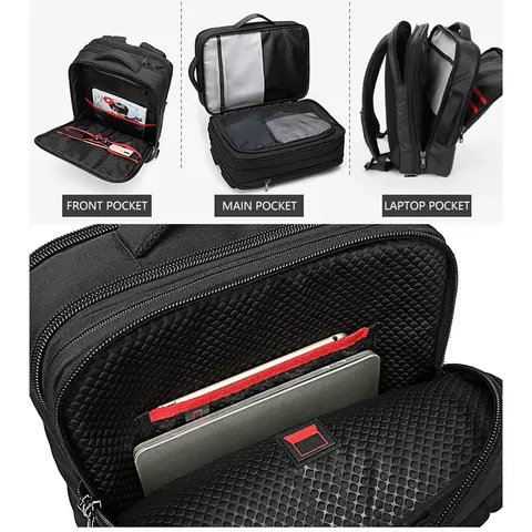 आर्कटिक हंटर पुरुष बैकपैक फिट 15.6 इंच लैपटॉप यूएसबी रिचार्जिंग मल्टी-लेयर उच्च क्षमता यात्रा पुरुष बैग बैकपैक्स डबल ग्यारह 10 best sales आर्कटिक शिकारी - №8